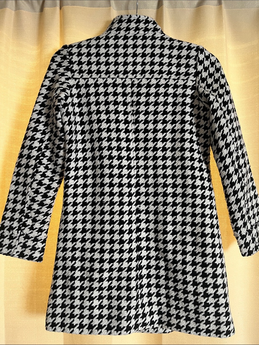 Girls George Black and White Houndstooth Double-Breasted Pea Coat - Picture 7 of 8